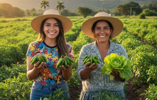 MUJERES CON VEGETALES