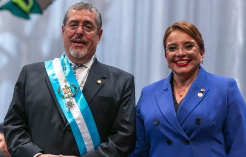 Xiomara Castro y Presidente de Guatema