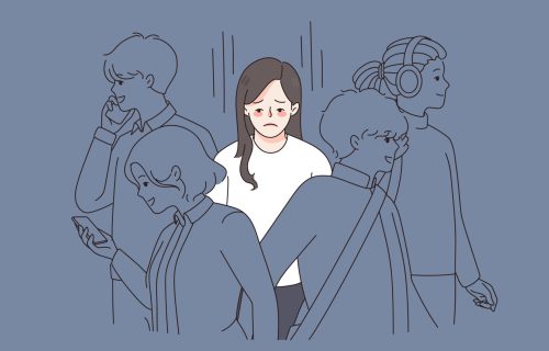 unhappy-young-woman-in-crowd-feel-lonely-abandoned-in-society-upset-sad-girl-suffer-from-loneliness-and-solitude-depression-and-apathy-concept-emotional-burnout-flat-illustration-vector